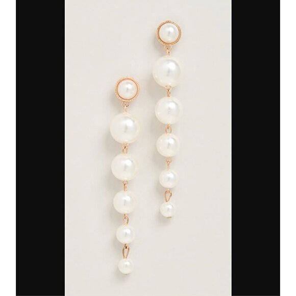 SHASHI Pearl Drop Earrings Gold & Pearl Womens Size OS - Picture 7 of 7
